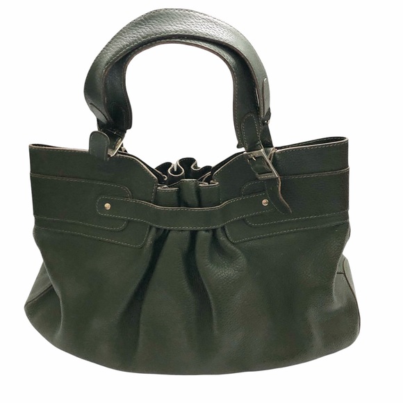 Anya Hindmarch Olive Green Leather Handbag - Picture 4 of 13